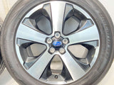 ヨコハマ ブルーアース RV-02 225/55R17 /スバル純正 7.0J+48 100-5穴 4本
