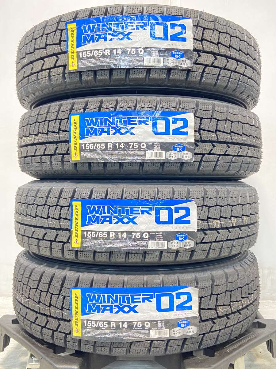 ダンロップ ウィンターマックス WM02 155/65R14 /　 VELVA 4.5J+45 100-4穴 4本