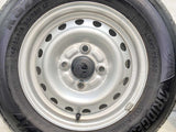 ブリヂストン K370 145/80R12 80/78LT /ダイハツ純正  4.0J+ 100-4穴 4本