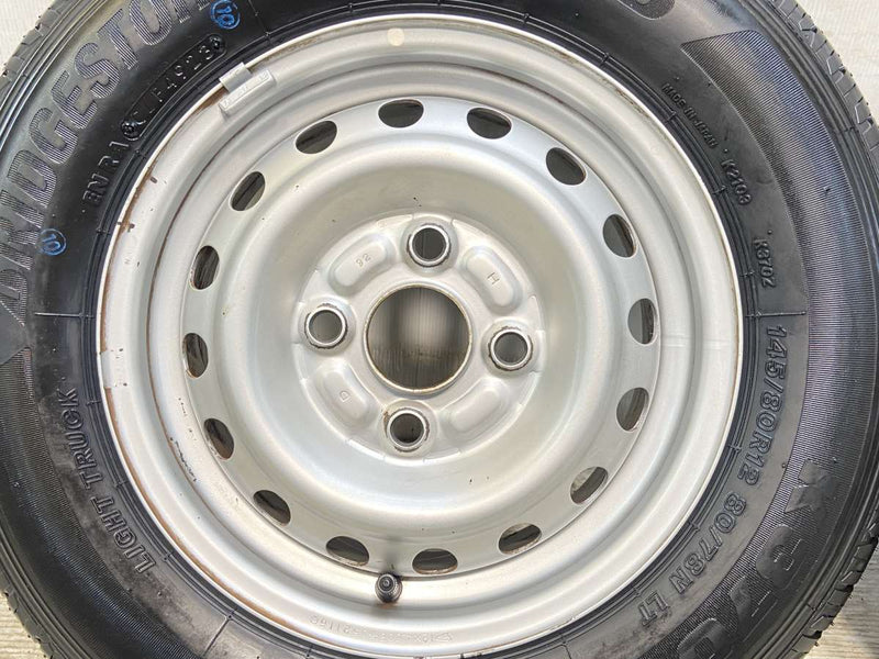 ブリヂストン K370 145/80R12 80/78LT /ダイハツ純正  4.0J+ 100-4穴 4本