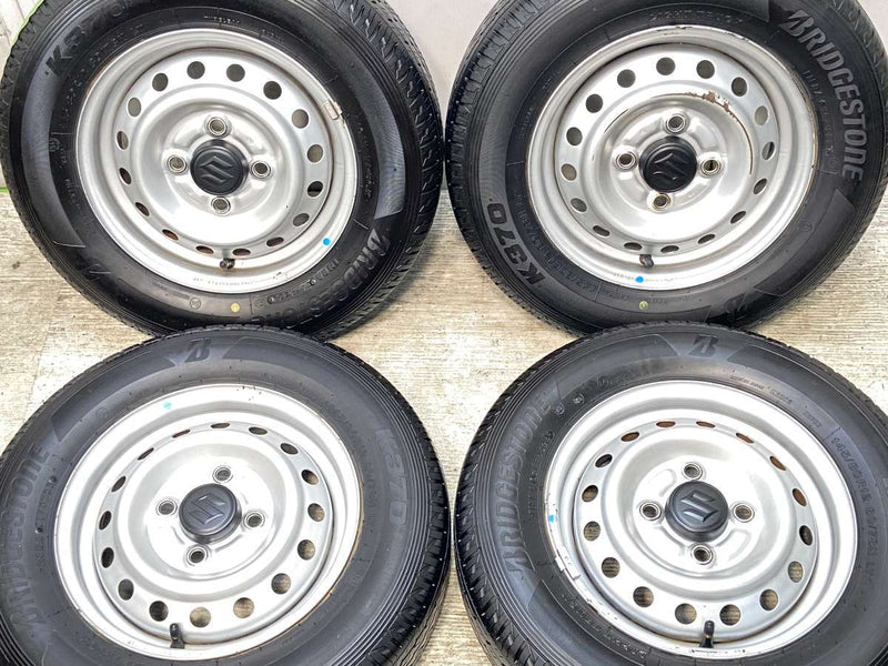 ブリヂストン K370 145/80R12 80/78LT /スズキ純正  4.0J+ 100-4穴 4本