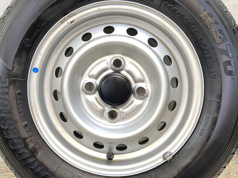 ブリヂストン K370 145/80R12 80/78LT /　  4.0J+ 100-4穴 4本