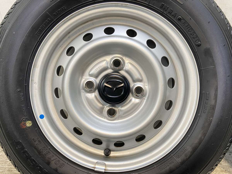 ブリヂストン エコピア R680 145/80R12 80/78LT /マツダ純正  4.0J+ 100-4穴 4本