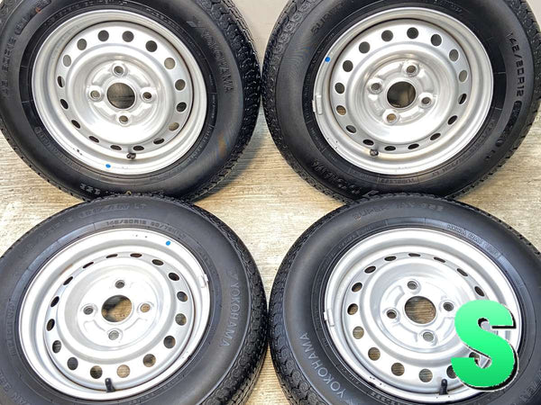 ヨコハマ スーパーバン 356 145/80R12 80/78LT /　 TOPY A100 4.0J+ 100-4穴 4本