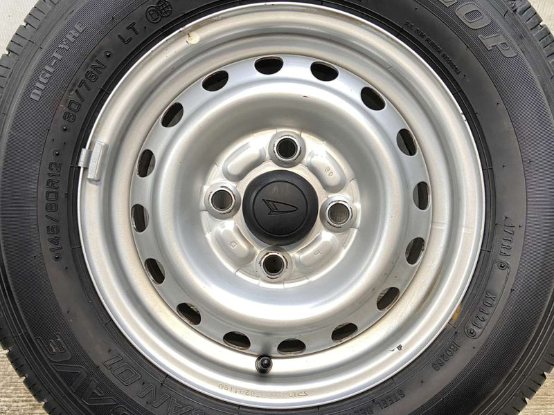 ダンロップ エナセーブ VAN01 145/80R12 80/78LT /ダイハツ純正  4.0J+ 100-4穴 4本