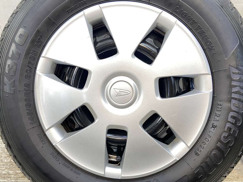 ブリヂストン K370 145/80R12 80/78LT /ダイハツ純正  4.0J+ 100-4穴 4本