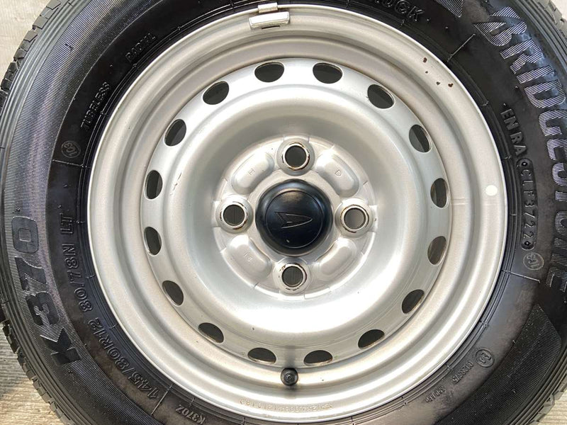 ブリヂストン K370 145/80R12 80/78LT /ダイハツ純正  4.0J+ 100-4穴 4本