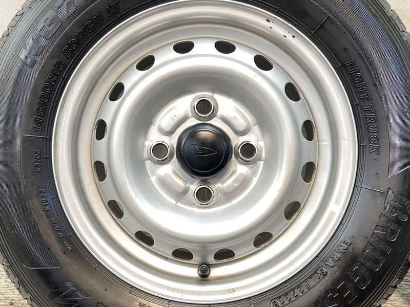 ブリヂストン K370 145/80R12 80/78LT /ダイハツ純正  4.0J+ 100-4穴 4本