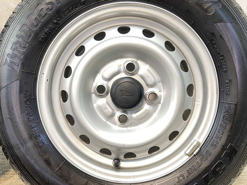 ブリヂストン K370 145/80R12 80/78LT /ダイハツ純正  4.0J+ 100-4穴 4本