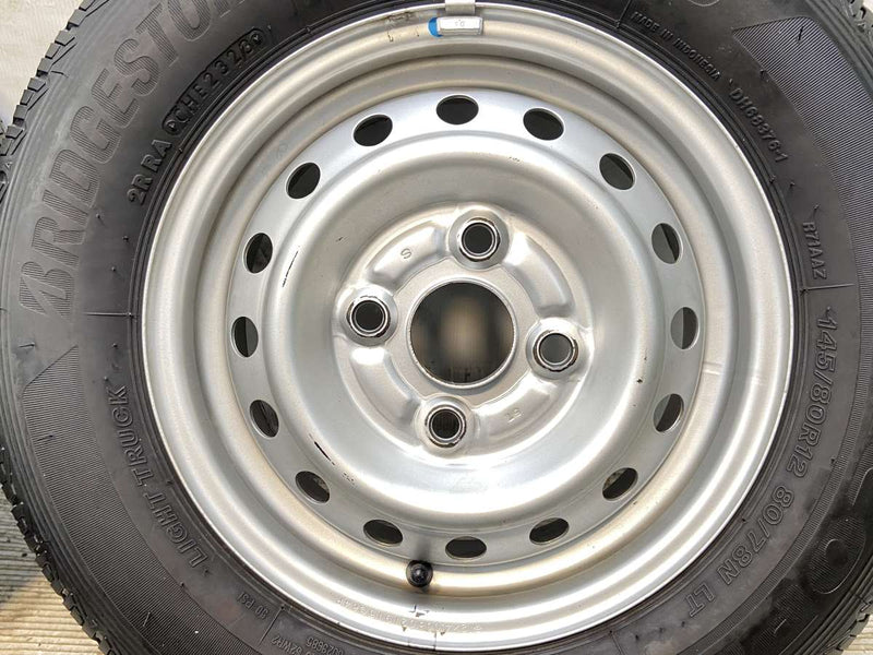 ブリヂストン エコピアR710A 145/80R12 80/78LT /スズキ純正  4.0J+ 100-4穴 4本