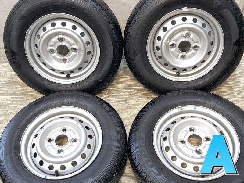 ブリヂストン エコピアR710A 145/80R12 80/78LT /スズキ純正  4.0J+ 100-4穴 4本