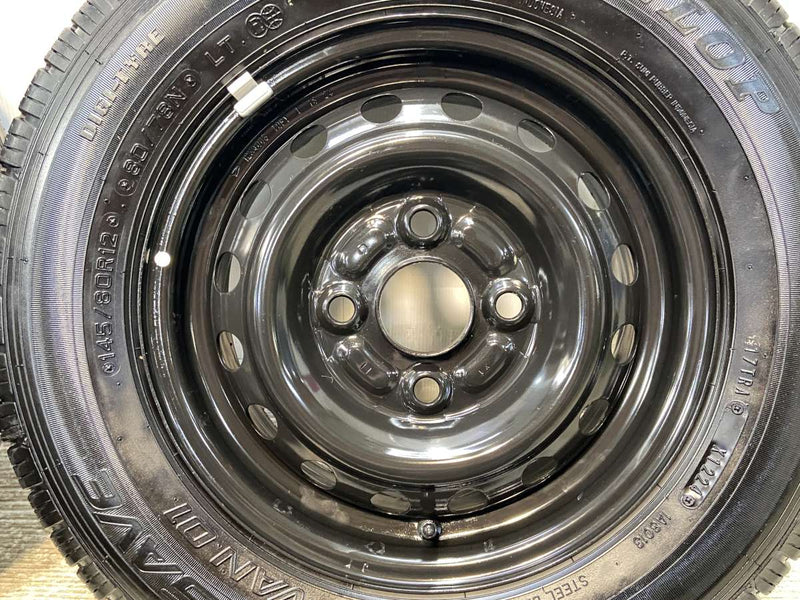 ダンロップ エナセーブ VAN01 145/80R12 80/78LT /ダイハツ純正  4.0J+ 100-4穴 4本