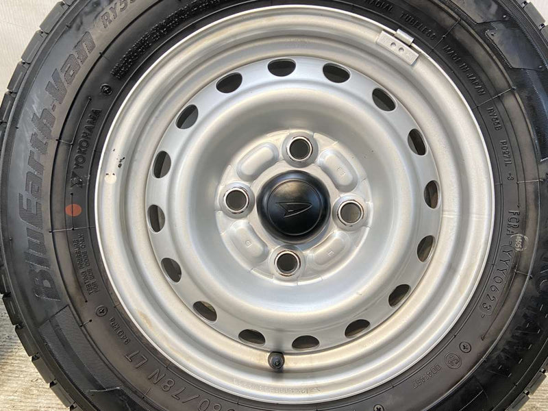 ヨコハマ ブルーアースVAN RY55 145/80R12 80/78LT /ダイハツ純正  4.0J+ 100-4穴 4本