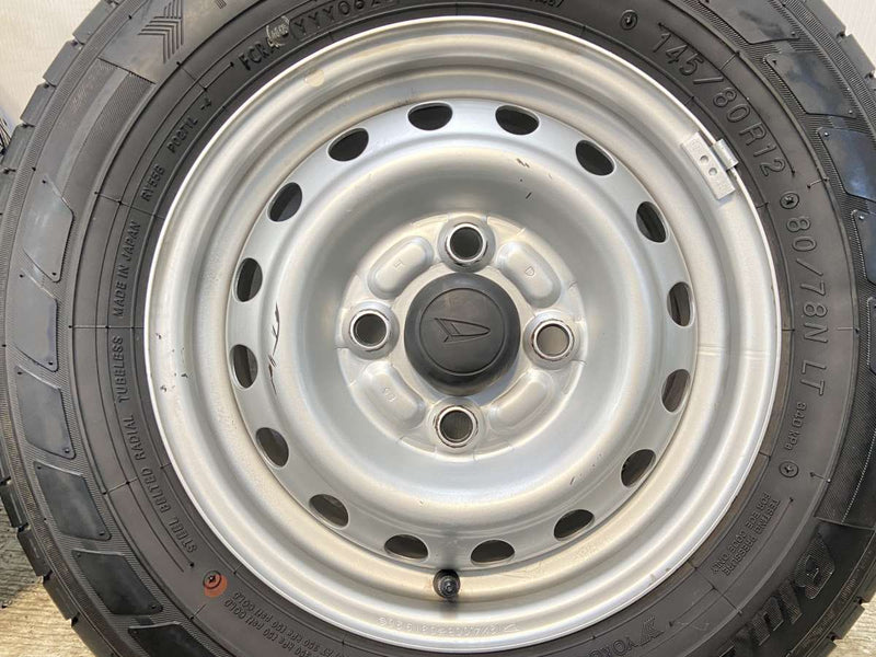 ヨコハマ ブルーアースVAN RY55 145/80R12 80/78LT /ダイハツ純正  4.0J+ 100-4穴 4本