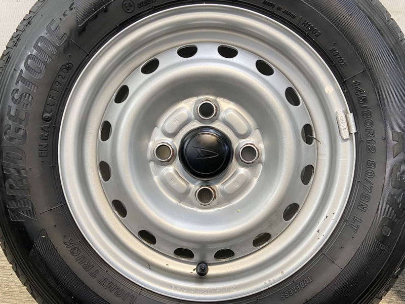 ブリヂストン K370 145/80R12 80/78LT /ダイハツ純正  4.0J+ 100-4穴 4本