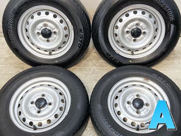ブリヂストン K370 145/80R12 80/78LT /ダイハツ純正  4.0J+ 100-4穴 4本