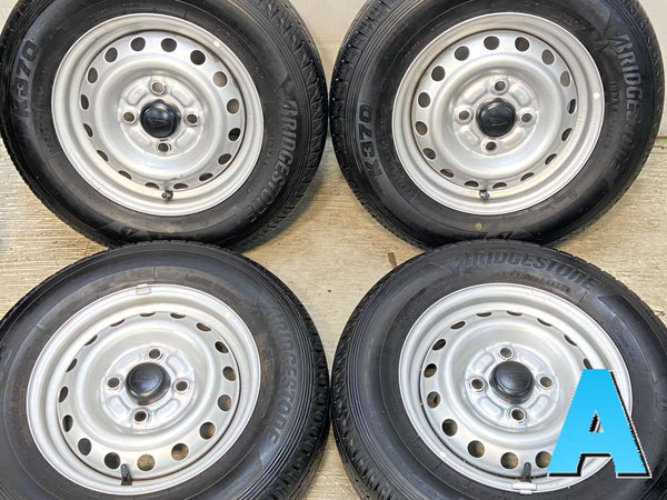 ブリヂストン K370 145/80R12 80/78LT /ダイハツ純正  4.0J+ 100-4穴 4本