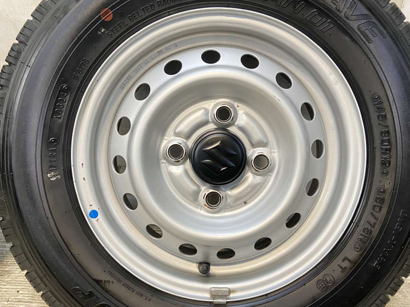 ダンロップ エナセーブ VAN01 145/80R12 80/78LT /スズキ純正  4.0J+ 100-4穴 4本