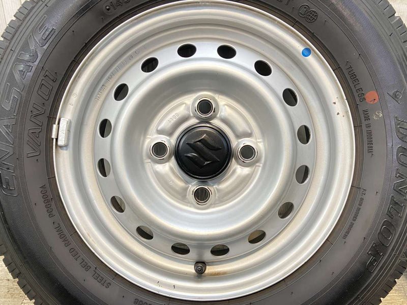 ダンロップ エナセーブ VAN01 145/80R12 80/78LT /スズキ純正  4.0J+ 100-4穴 4本