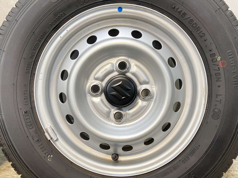 ダンロップ エナセーブ VAN01 145/80R12 80/78LT /スズキ純正  4.0J+ 100-4穴 4本