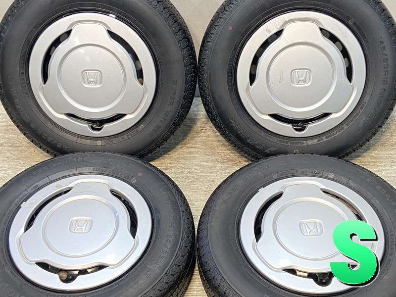 ヨコハマ スーパーバン 356 145/80R12 80/78LT /ホンダ純正  4.0J+ 100-4穴 4本