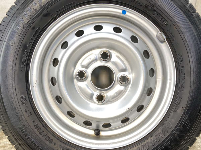 ダンロップ エナセーブ VAN01 145/80R12 80/78LT /スズキ純正  4.0J+ 100-4穴 4本