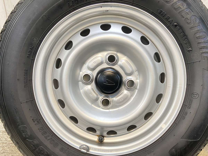 ブリヂストン K370 145/80R12 80/78LT /ダイハツ純正  4.0J+ 100-4穴 4本