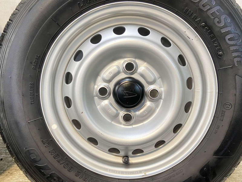 ブリヂストン K370 145/80R12 80/78LT /ダイハツ純正  4.0J+ 100-4穴 4本