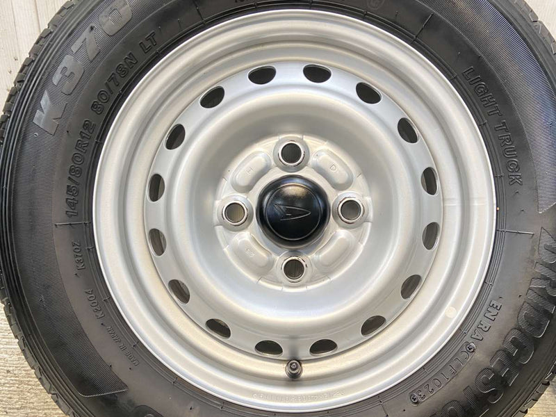 ブリヂストン K370 145/80R12 80/78LT /ダイハツ純正  4.0J+ 100-4穴 4本