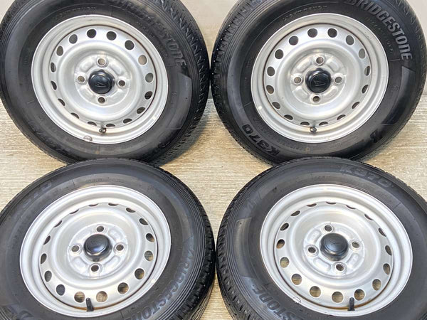ブリヂストン K370 145/80R12 80/78LT /ダイハツ純正  4.0J+ 100-4穴 4本