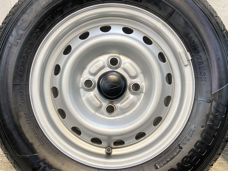 ブリヂストン K370 145/80R12 80/78LT /ダイハツ純正  4.0J+ 100-4穴 4本