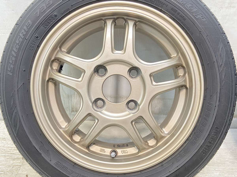 ダンロップ EC202 155/65R13  /　  4.5J+42 100-4穴 4本