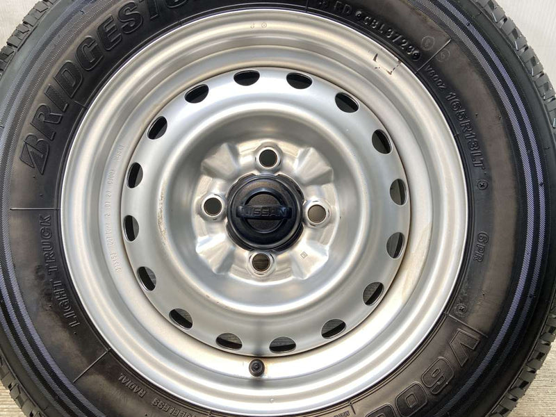 ブリヂストン V600 165R13 6PR /日産純正  5.0J+ 100-4穴 4本