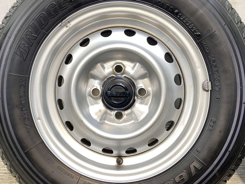 ブリヂストン V600 165R13 6PR /日産純正  5.0J+ 100-4穴 4本