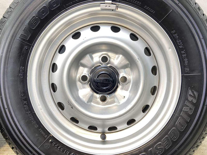 ブリヂストン V600 165R13 6PR /日産純正  5.0J+ 100-4穴 4本