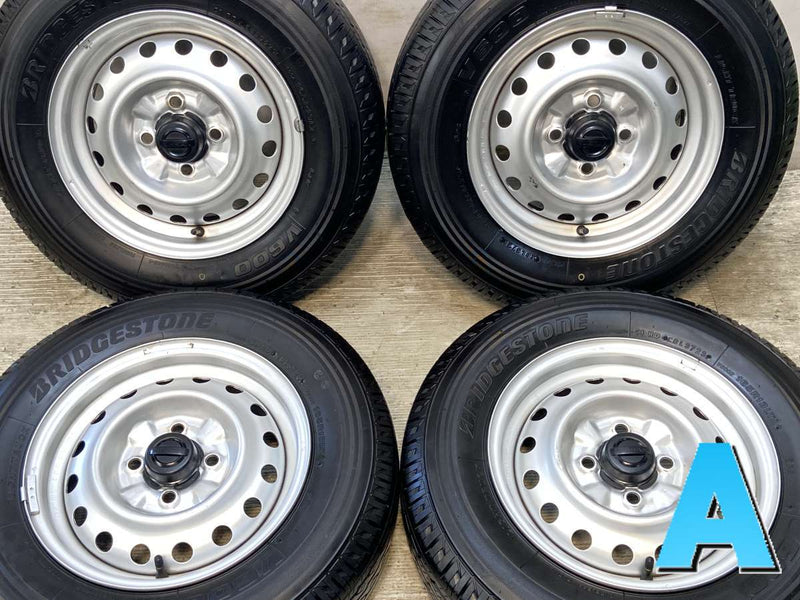 ブリヂストン V600 165R13 6PR /日産純正  5.0J+ 100-4穴 4本