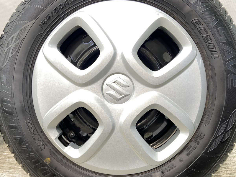 ダンロップ エナセーブ EC204 145/80R13  /スズキ純正  4.0J+ 100-4穴 4本