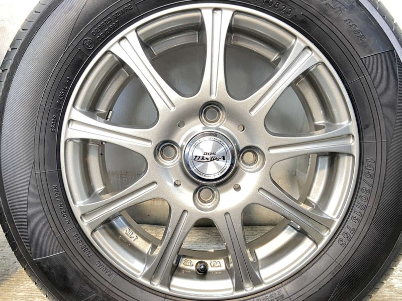 ヨコハマ ブルーアース-Es ES32 145/80R13  /　 DOS 4.0J+45 100-4穴 4本