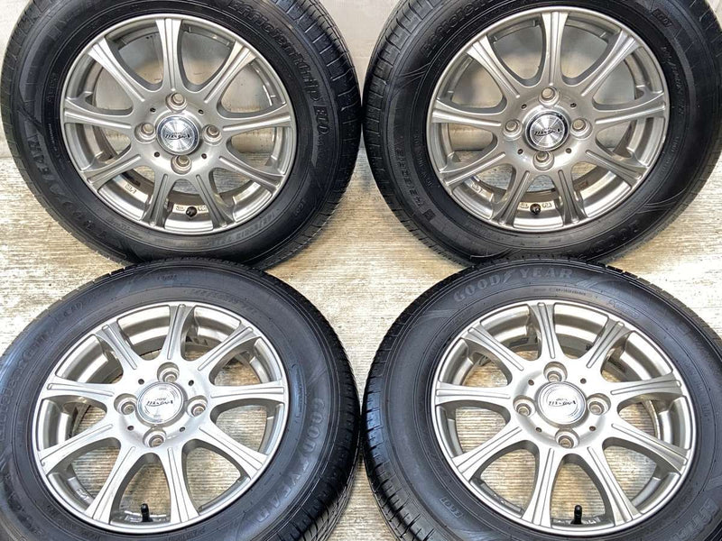 グッドイヤー エフィシェント グリップ ECO ハイブリット EG01 145/80R13  /　 DOS 4.0J+45 100-4穴 4本