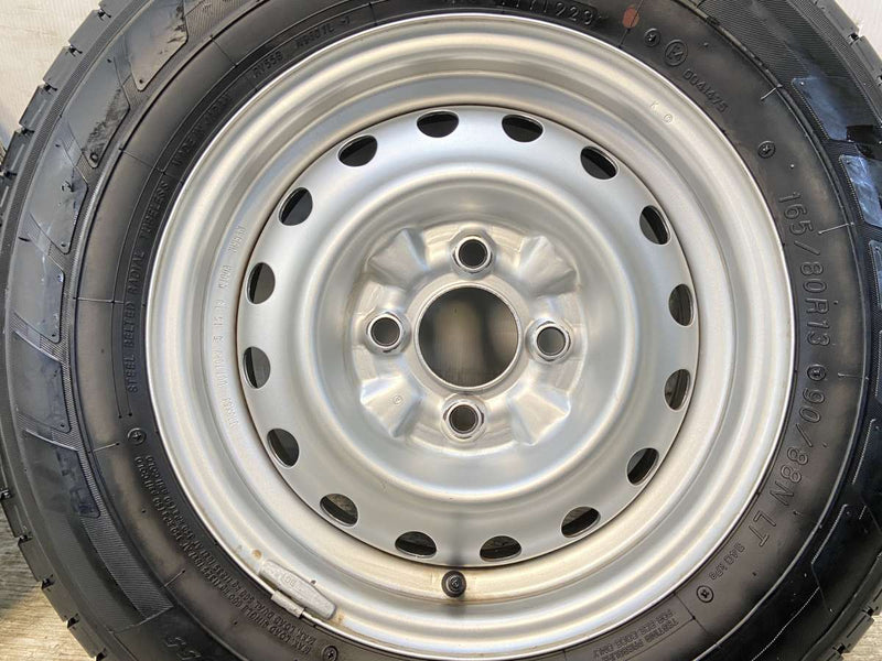 ヨコハマ ブルーアースバンRY55 165/80R13 90/88LT /日産純正  5.0J+ 100-4穴 4本