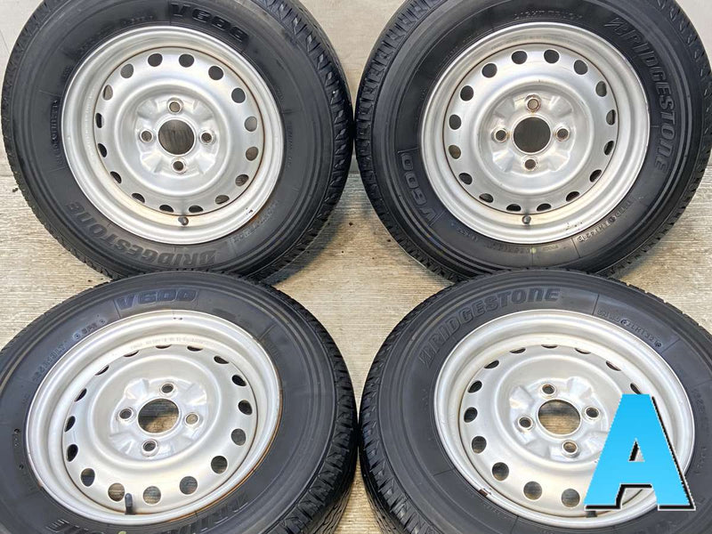 ブリヂストン V600 165R13 6PR /日産純正  5.0J+ 100-4穴 4本