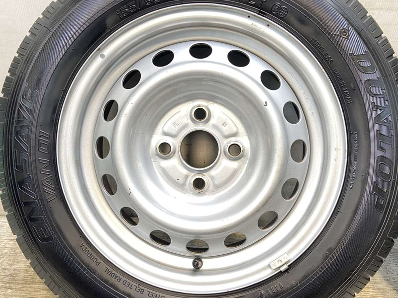ダンロップ エナセーブ VAN01 155/80R14 88/86LT /トヨタ純正 AL 5.0J+ 100-4穴 4本