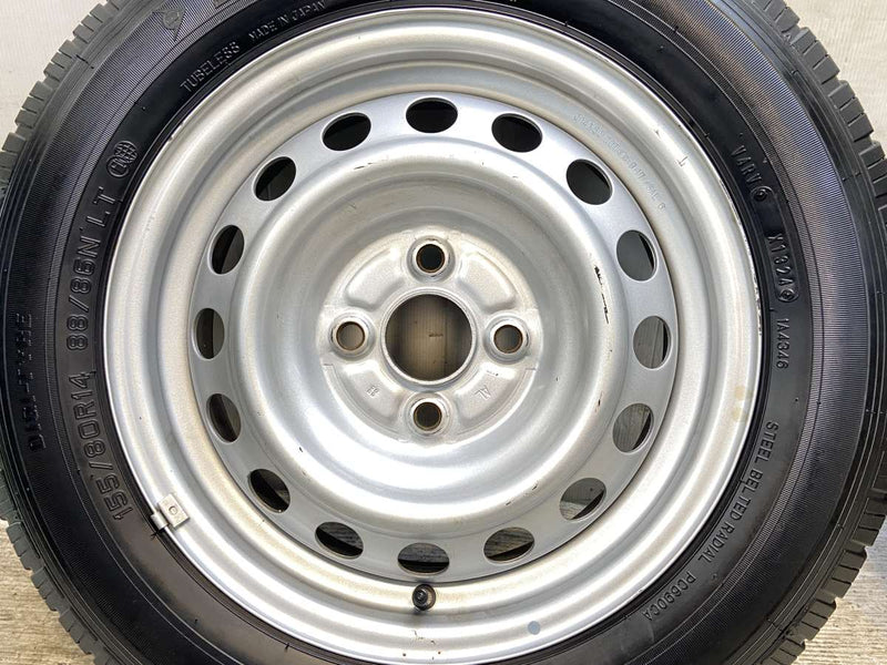 ダンロップ エナセーブ VAN01 155/80R14 88/86LT /トヨタ純正 AL 5.0J+ 100-4穴 4本