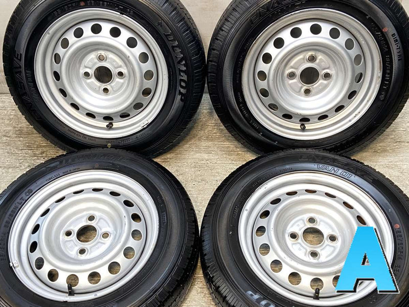 ダンロップ エナセーブ VAN01 155/80R14 88/86LT /トヨタ純正 AL 5.0J+ 100-4穴 4本