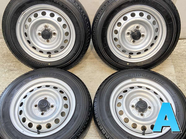 ブリヂストン V600 155/80R14 88/86LT /トヨタ純正 AL 5.0J+ 100-4穴 4本