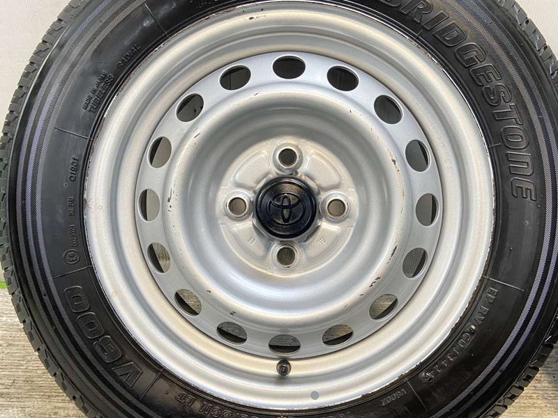 ブリヂストン V600 155/80R14 88/86LT /トヨタ純正 AL 5.0J+ 100-4穴 4本