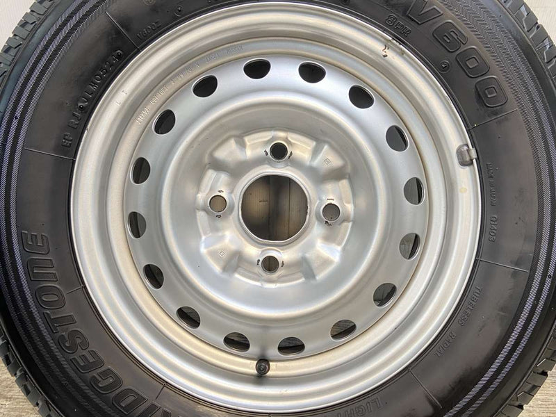 ブリヂストン V600 175R14 8PR /日産純正  5.0J+ 114.3-4穴 4本