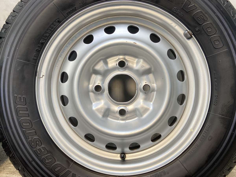 ブリヂストン V600 175R14 8PR /日産純正  5.0J+ 114.3-4穴 4本