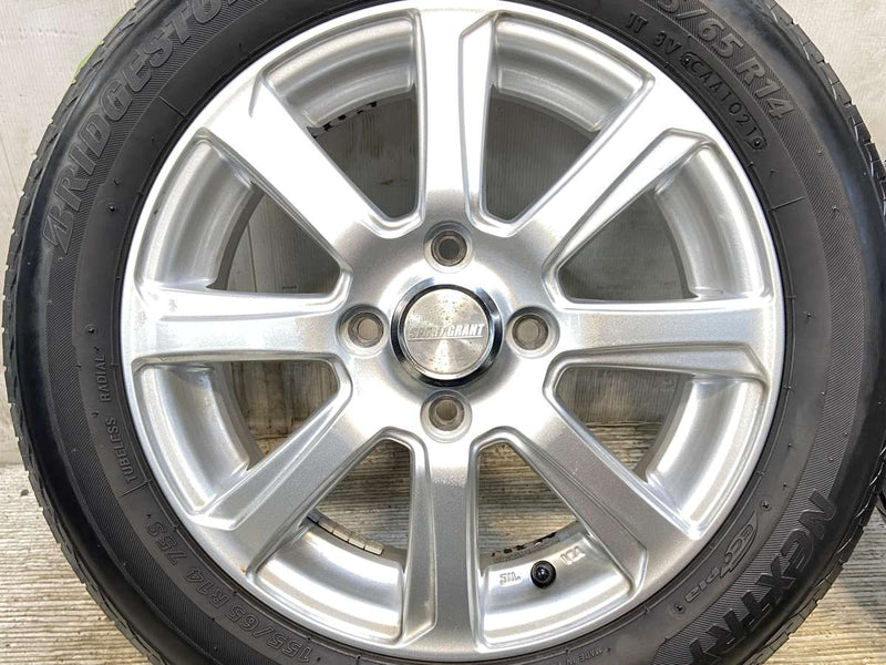ブリヂストン ネクストリー 155/65R14  /　 SPORT GRAHT 4.5J+45 100-4穴 4本