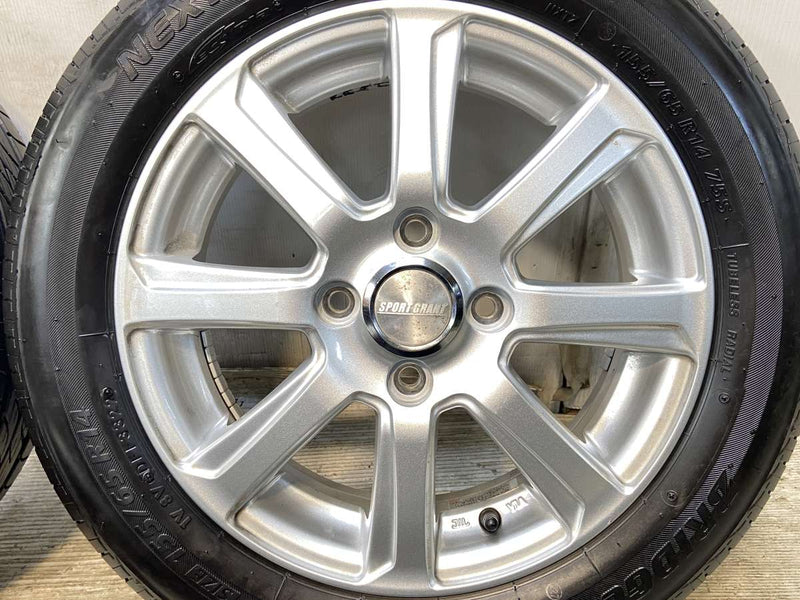 ブリヂストン ネクストリー 155/65R14  /　 SPORT GRAHT 4.5J+45 100-4穴 4本